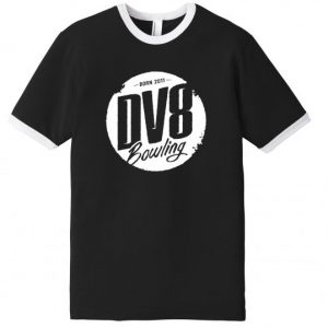 DV8 Men's T-Shirt Bowling Shirt Tagless 100% Red White 