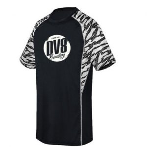 DV8 Men's T-Shirt Bowling Shirt Tagless 100% Charcoal Lime Green Black 