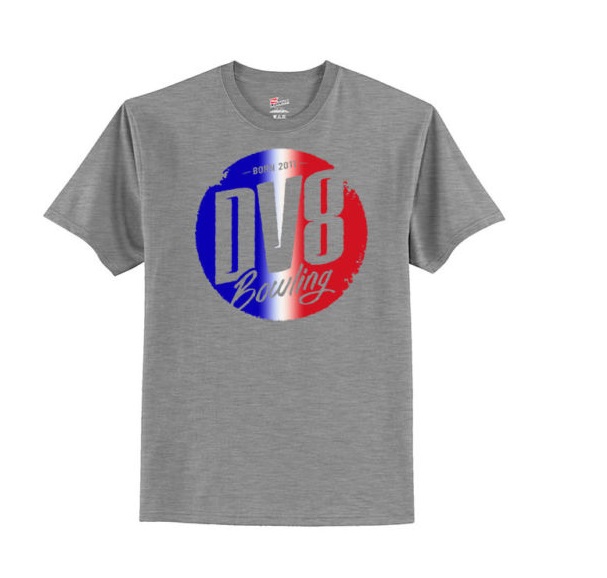 DV8 Men’s Grey Coolwick T-Shirt Tri-Color Fusion | DV8 Bowling Gear